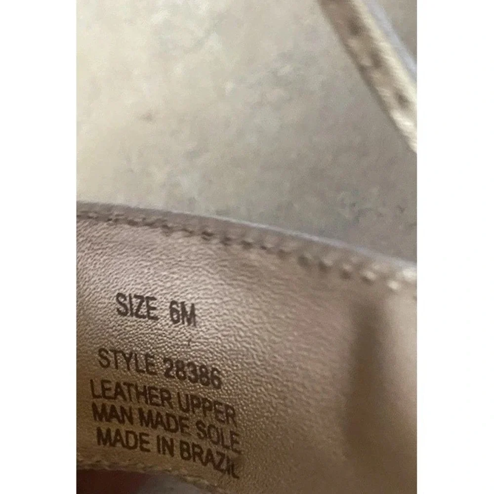 New Lilly Pulitzer Aria Gold Leather Cork Wedge Lace Up Heel Sandals Sz 6M, $198